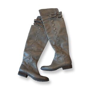 Sam Edelman Over-the-Knee Boots | Distressed Gray Green | Size 8